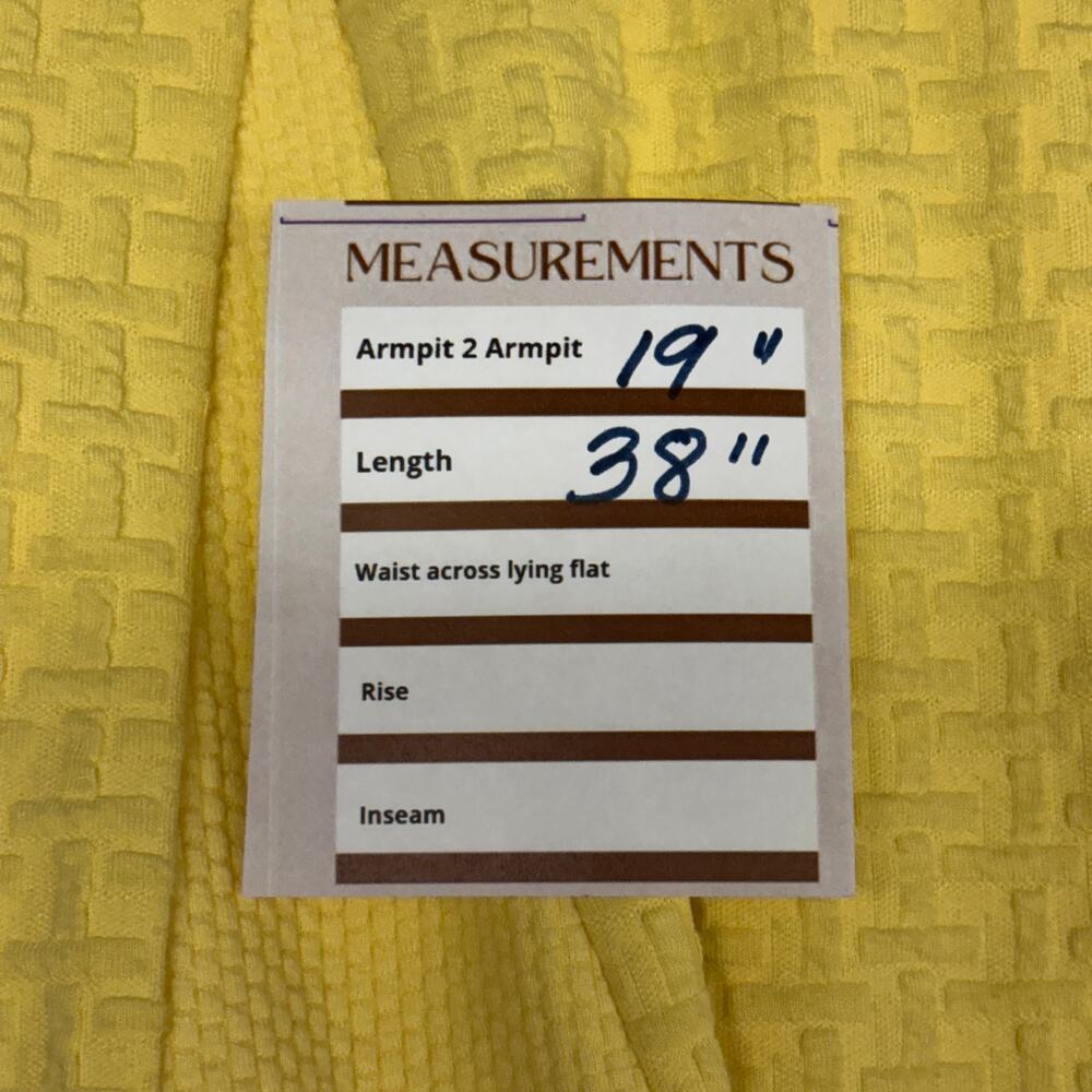 Talbots Yellow Fit & Flare Dress 10 Short Sleeve Textured Skater Work Party - Picture 8 of 9